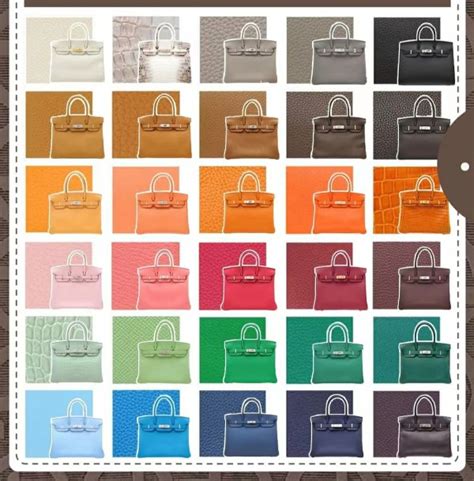 hermes box color|Hermes birkin color chart.